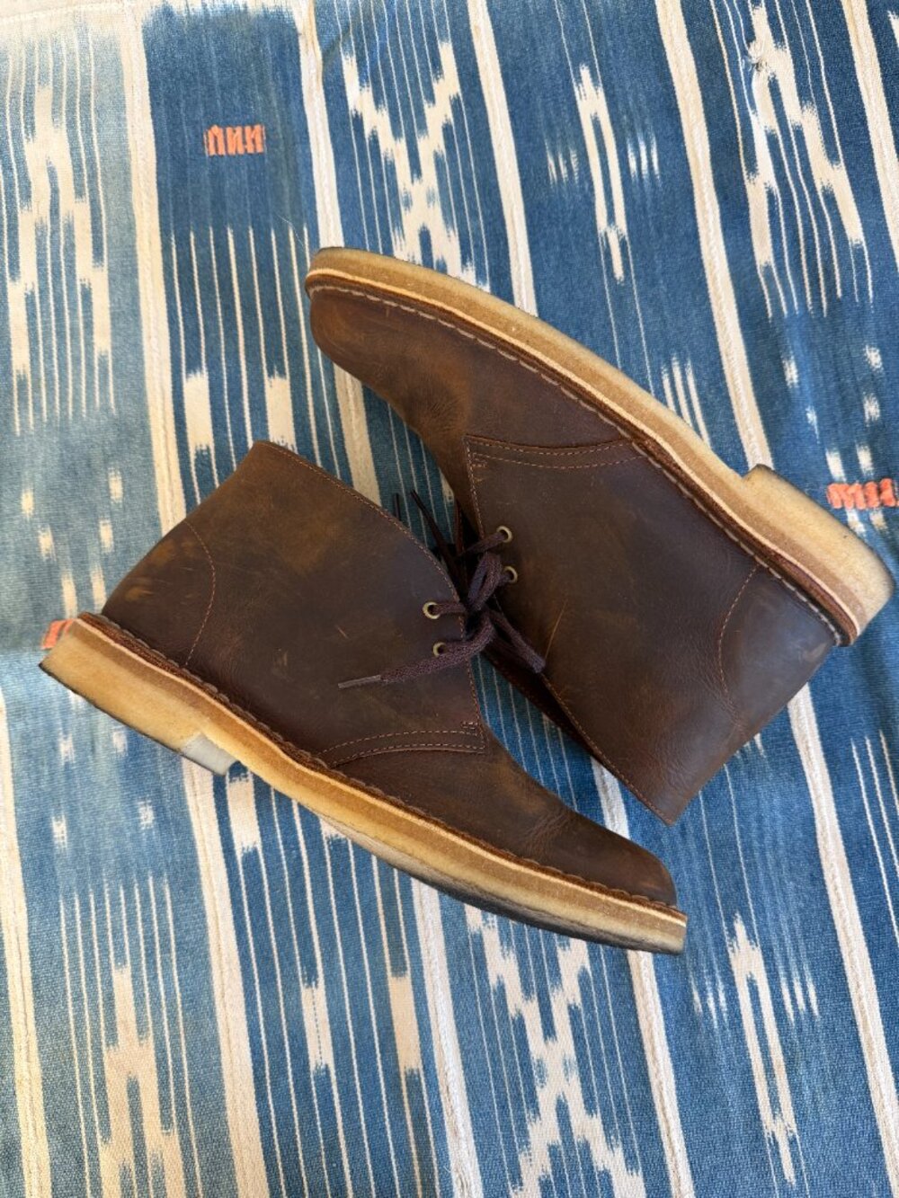 Clarks Desert Boots Brown Leather 9 M - Picture 6 of 10